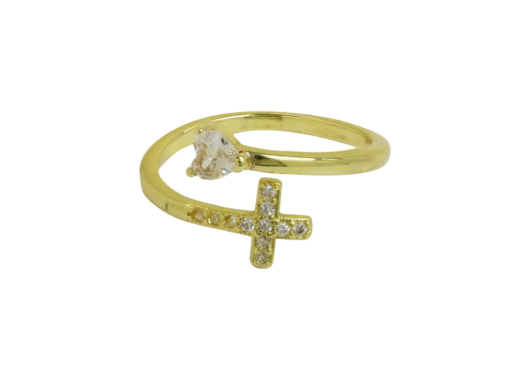 Anillo de cruz+ corazón ✨
