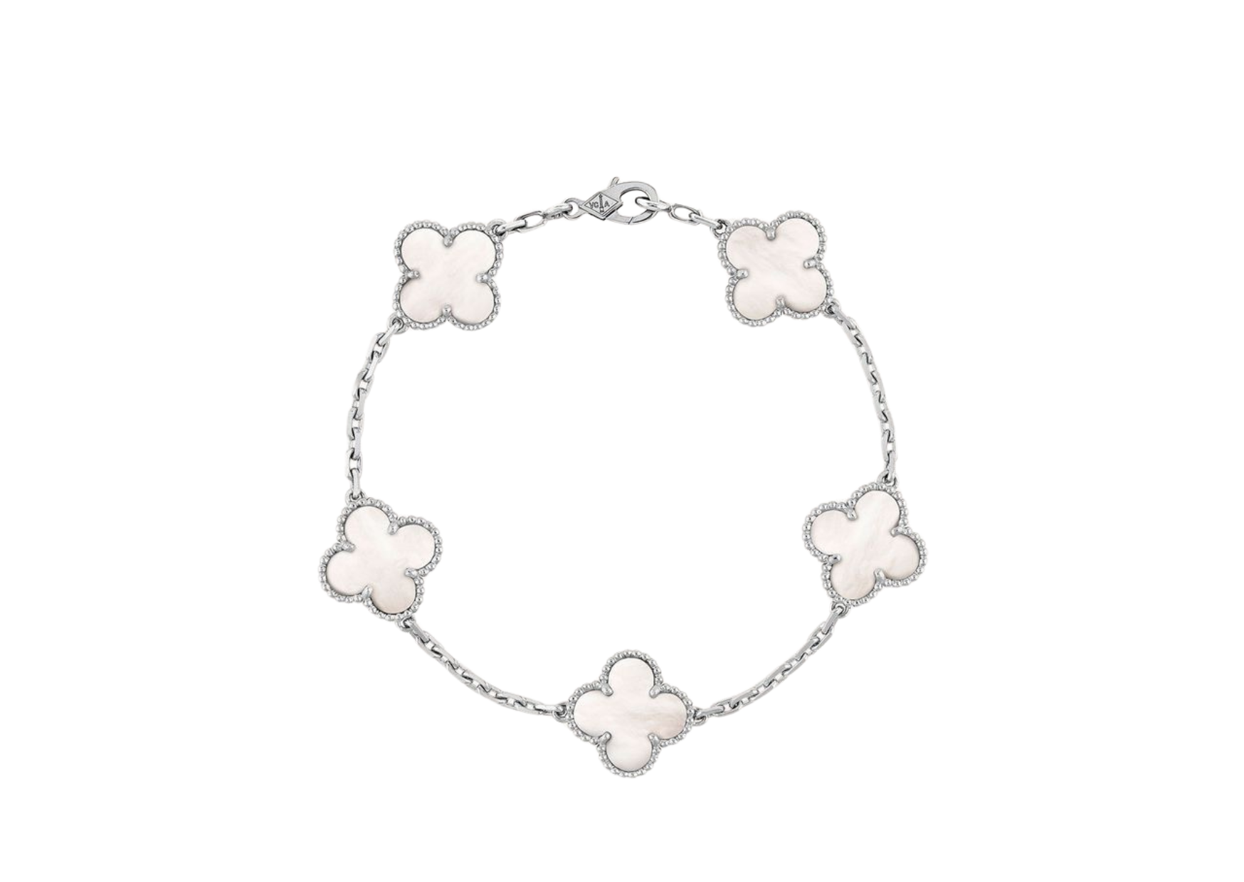 Clover blanca+plateado